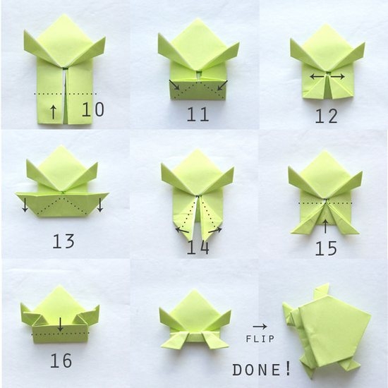 Как сделать лягушку оригами?