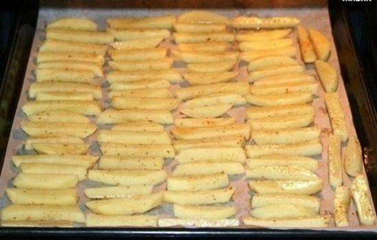 Картошка фри в духовке: картофель на противне