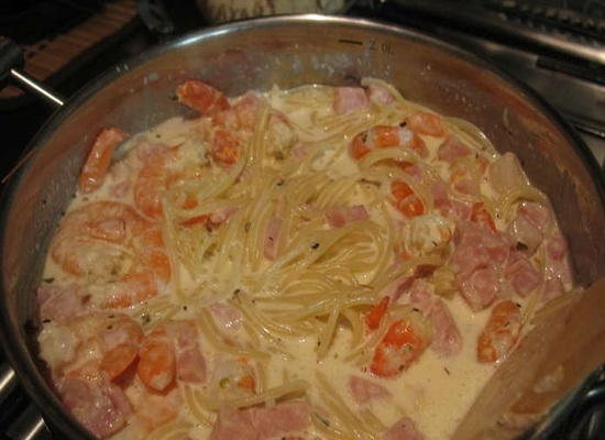 Спагетти с креветками: приготовление