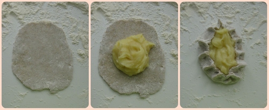 Калитки с картошкой: формирование пирожков