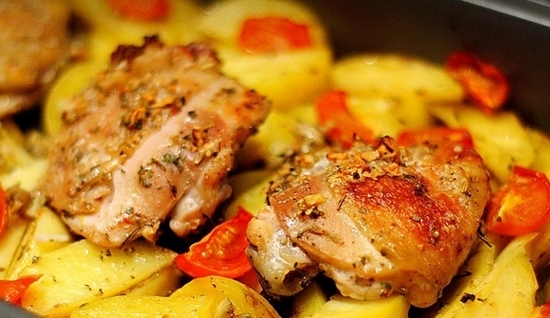 Картошка с курицей в мультиварке «Поларис»