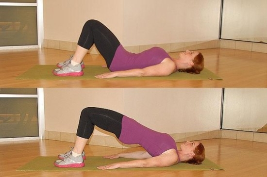 Гимнастическое упражнение «Мост» укрепляет тазобедренные и брюшные мышцы