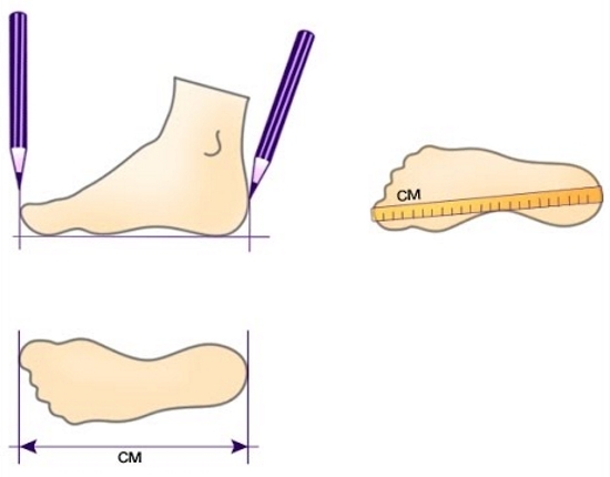 Размер ноги в сантиметрах: таблицы