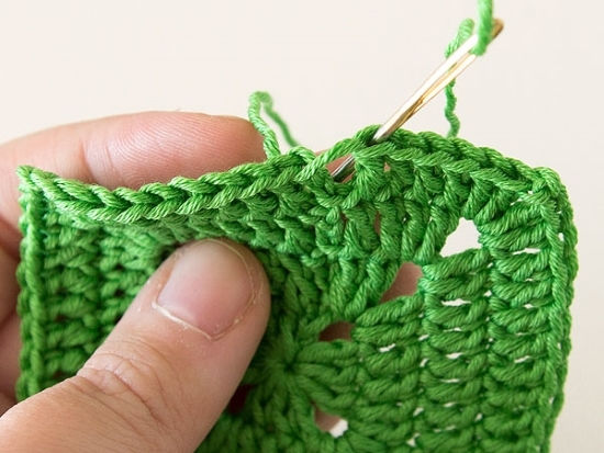 Плед крючком из квадратов: вязание