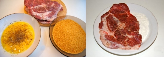 Свиные отбивные в кляре на сковороде: рецепт с фото