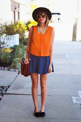 С какими цветами сочетается оранжевый в одежде?