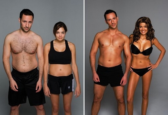 Фото женщин до и после того, как они научились выполнять упражнение «вакуум»