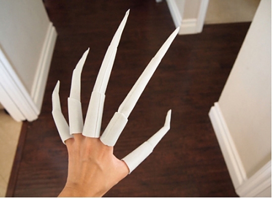 Как делать когти из бумаги