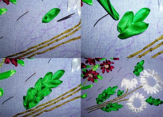 Вышивка лентами: цветы в схемах