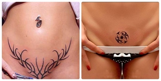Женские татуировки на интимных местах