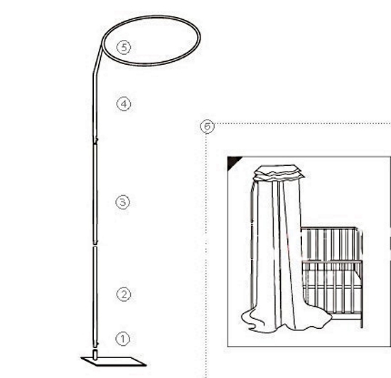 Как крепить балдахин на детскую кроватку: инструкция