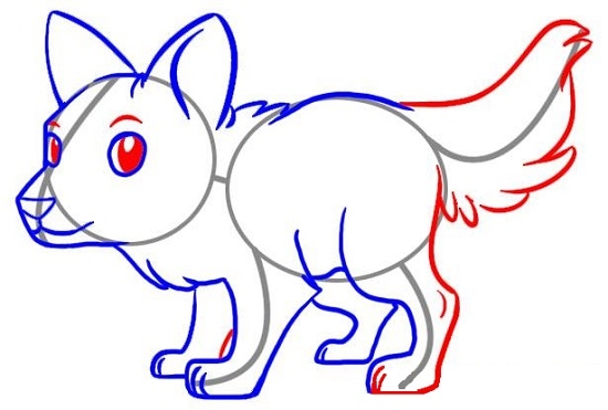 Как нарисовать доброго волка: шаг 6