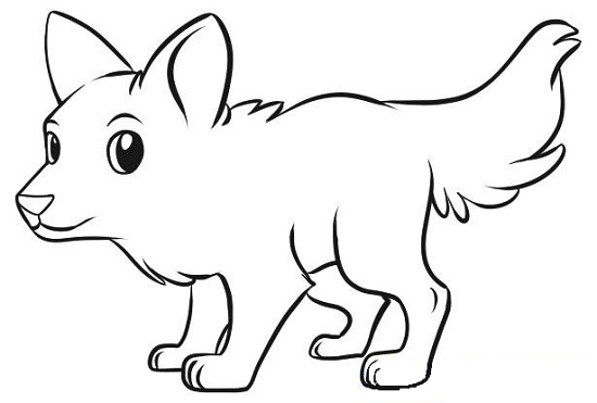 Как нарисовать доброго волка: шаг 7 завершающий