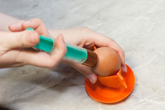 Как отделить желток от белка или набрать необходимое количество яйца с помощью шприца