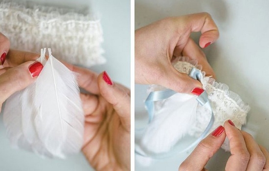 Как сделать подвязку для невесты своими руками