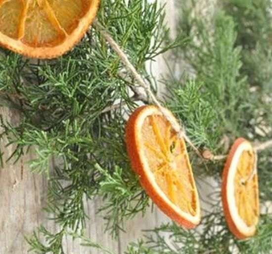 Съедобные украшения на елку из апельсинов