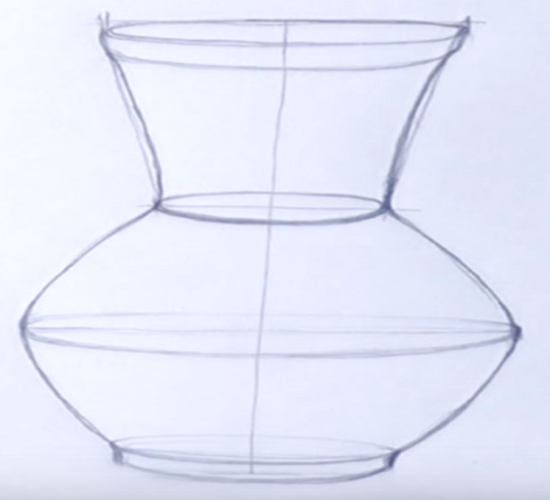 как нарисовать вазу
