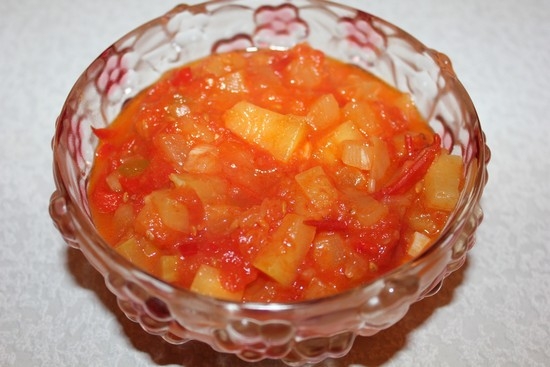 «Тещин язык» с томатной пастой из кабачков