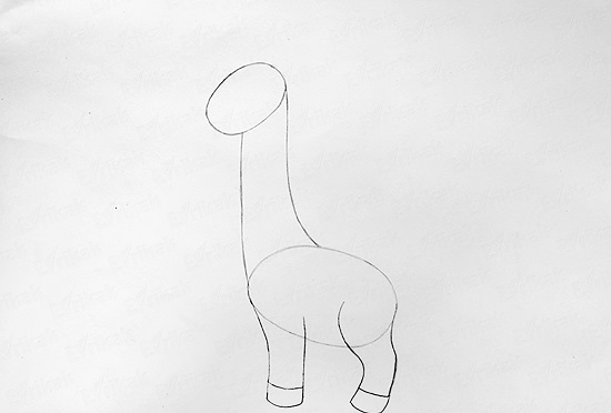 как рисуется задняя нога жирафа