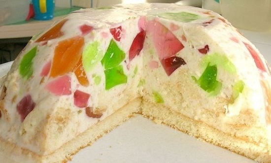 Желейный торт «Битое стекло»: рецепт с фото