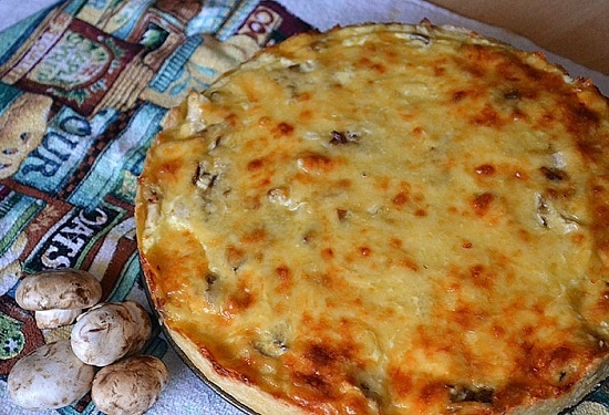 Лоранский пирог с курицей и грибами: рецепт