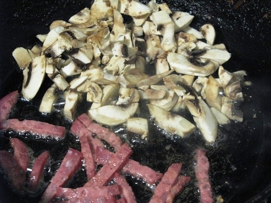 Омлет с грибами приготовление