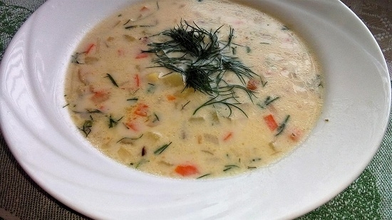 Сырный суп на обед