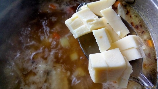 Сырный суп на обед приготовление