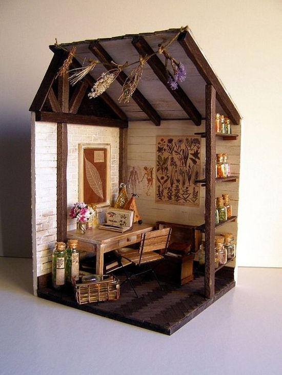 Мебель для кукольного домика из бумаги кухня
